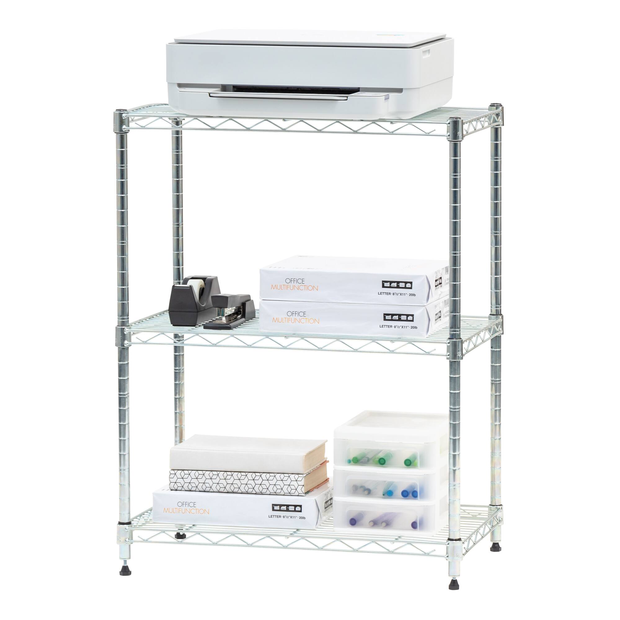 Iris® 30" Silver 3-Tier Wire Rack Shelf